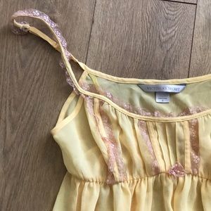 Sheer yellow baby doll